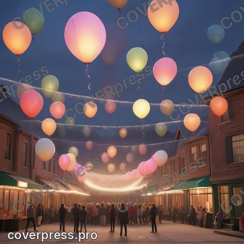 В стиле 3D-Мультфильм: кульминация. Все гирлянды снова зажигаются, но теперь они мерцают в ритм музыки, которая