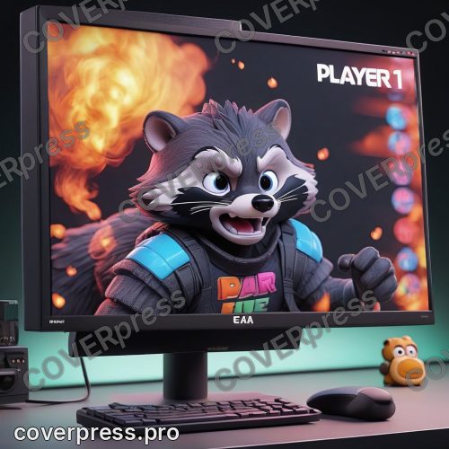 В стиле 3D-Мультфильм: на черном фоне крупными пиксельными буквами горит надпись «PLAYER 1»