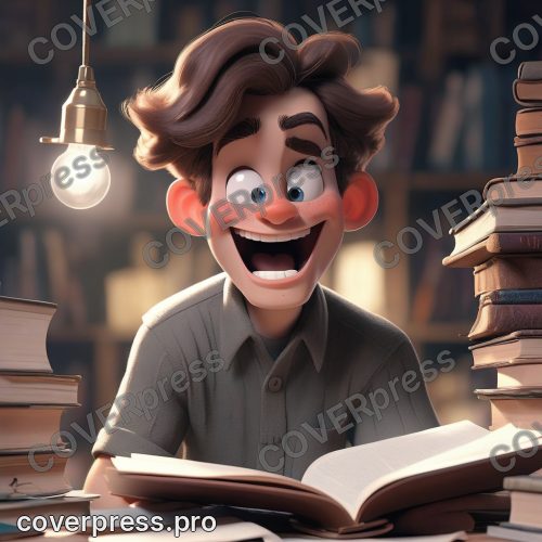 В стиле 3D-Мультфильм: в полумраке комнаты, освещенной только настольной лампой, видно потное лицо подростка