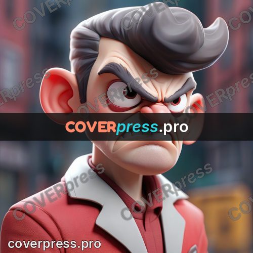3d character illustration: man with an angry face
