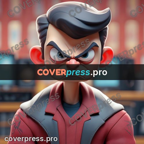 3d character illustration: man with an angry face