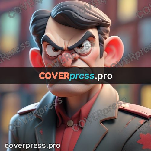3d character illustration: man with an angry face