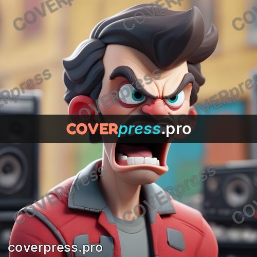 3d character illustration: man with an angry face