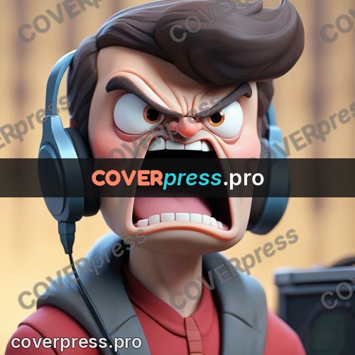 3d character illustration: man with an angry face