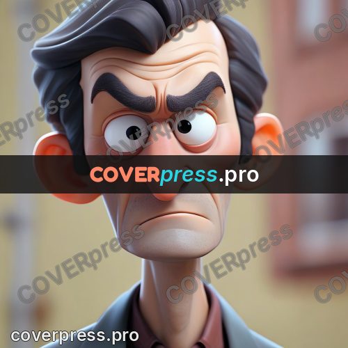 3d character illustration: thin man in a jacket