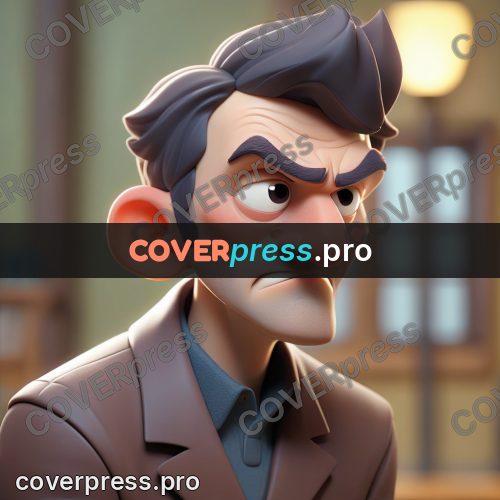 3d character illustration: thin man in a jacket