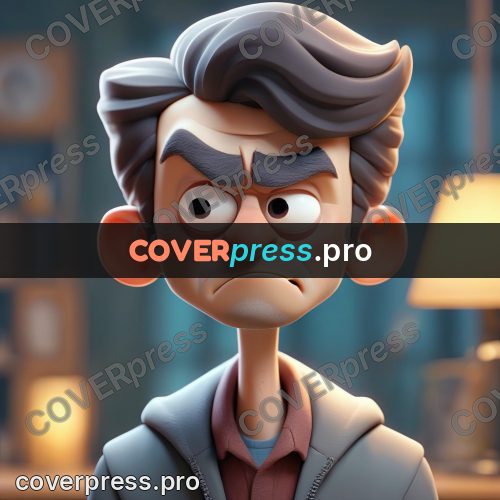 3d character illustration: thin man in a jacket