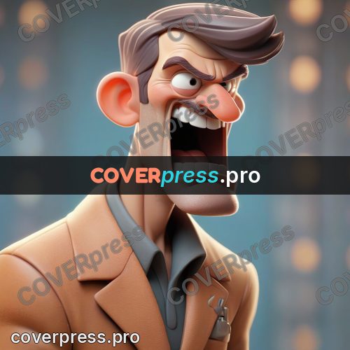 3d character illustration: thin man in a jacket
