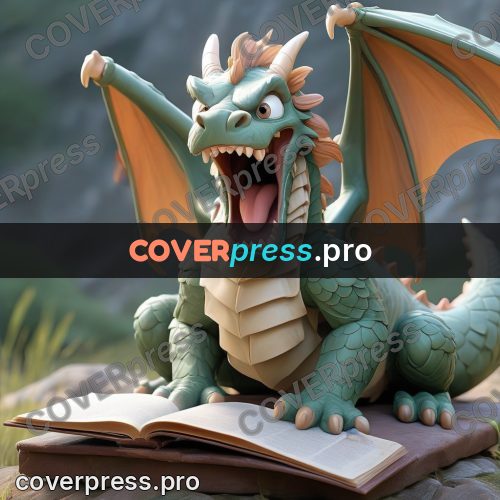 3d character illustration: dragon with its jaws open