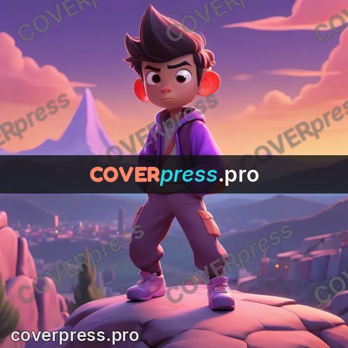 3d character illustration: teenager on a cliff edge