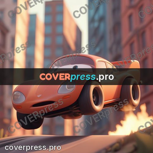 3d character illustration: red car with eyes