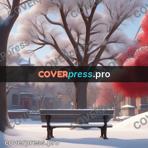 3d character illustration: bench in a winter park