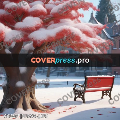 3d character illustration: bench in a winter park
