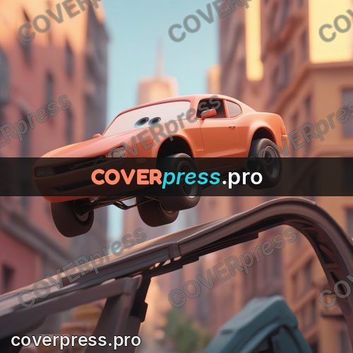 3d character illustration: red car with eyes