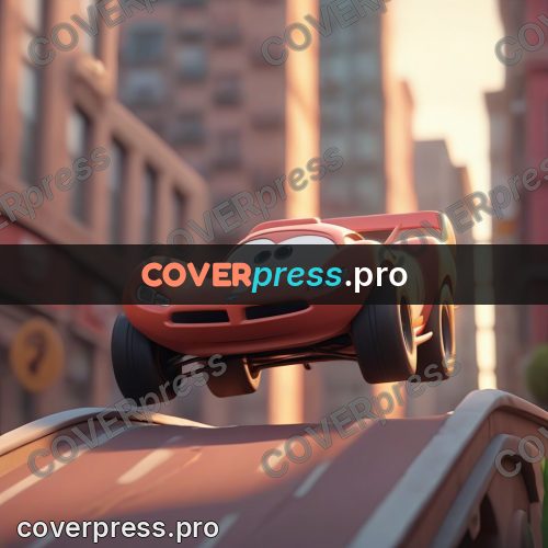 3d character illustration: red car with eyes