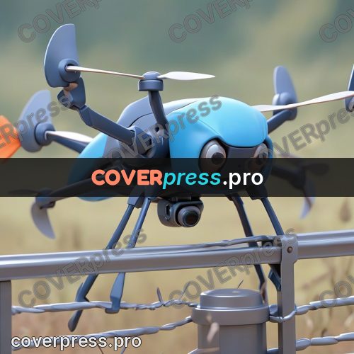 3d character illustration: blue drone with wings