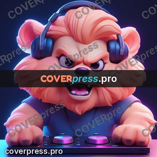 3d character illustration: animal dj at the decks