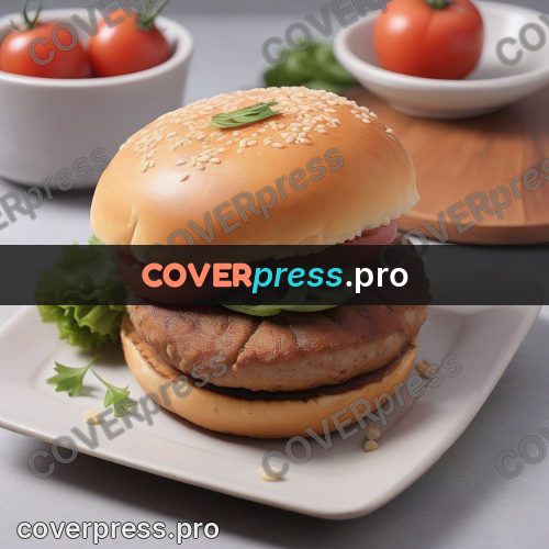 3d character illustration: burger on a white plate