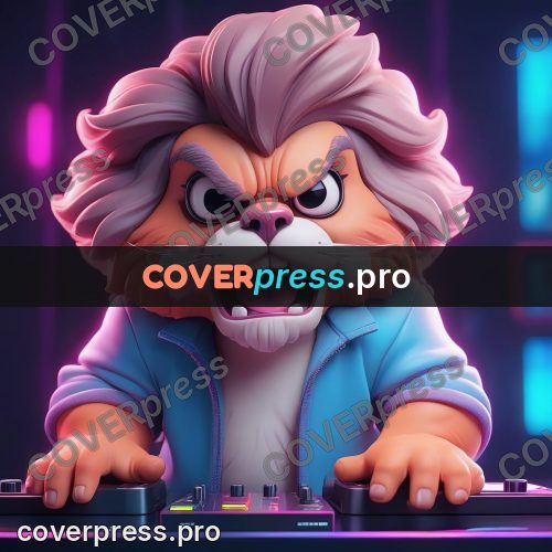 3d character illustration: animal dj at the decks