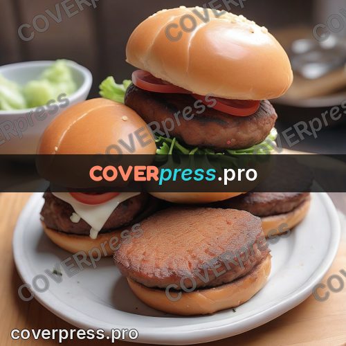 3d character illustration: burger on a white plate