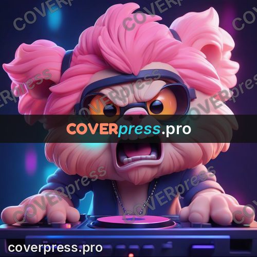3d character illustration: animal dj at the decks