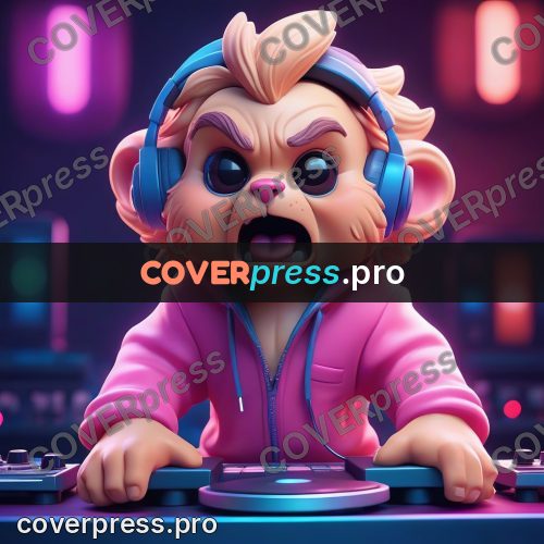 3d character illustration: animal dj at the decks