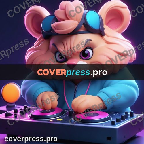 3d character illustration: animal dj at the decks
