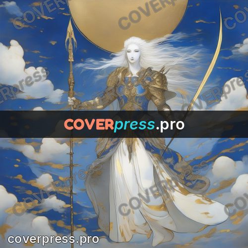 Amano style painting: warrior in golden armour
