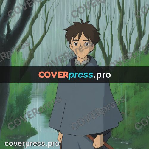 Anime style drawing: teenager in a cloak