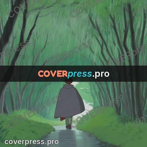Anime style drawing: teenager in a cloak