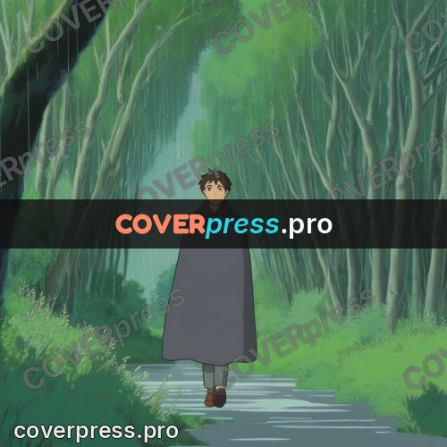 Anime style drawing: teenager in a cloak