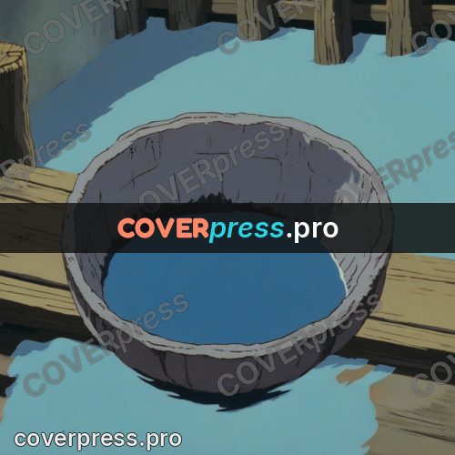 Anime style drawing: tub with blue dye