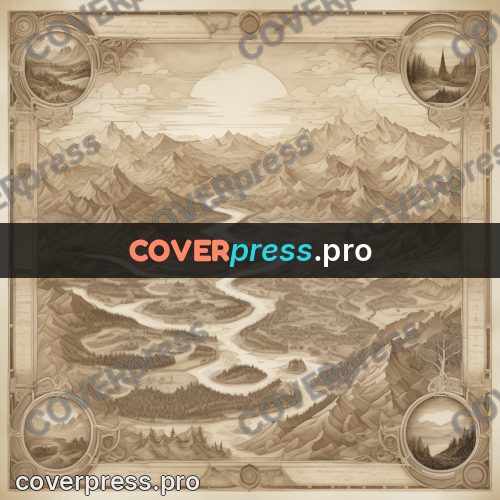 Map illustration: river in a mountain valley