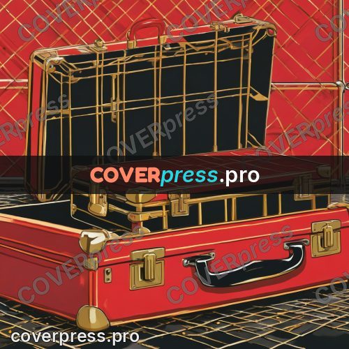 50s sci fi poster: red case with brass corners