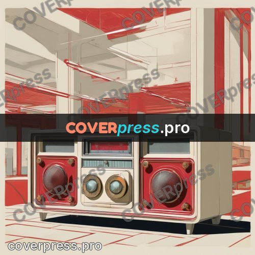 50s sci fi poster: radio with a round speaker
