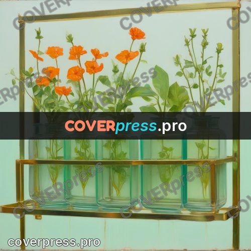 50s sci fi poster: flowers in glass jars