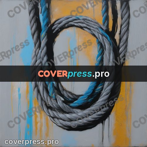 50s sci fi poster: rope coiled on a wall