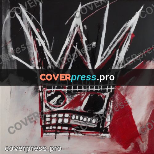Basquiat style drawing: crown with sharp points