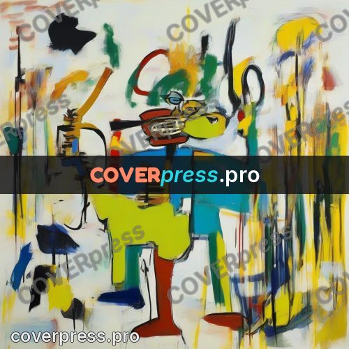 Basquiat style drawing: green and yellow strokes
