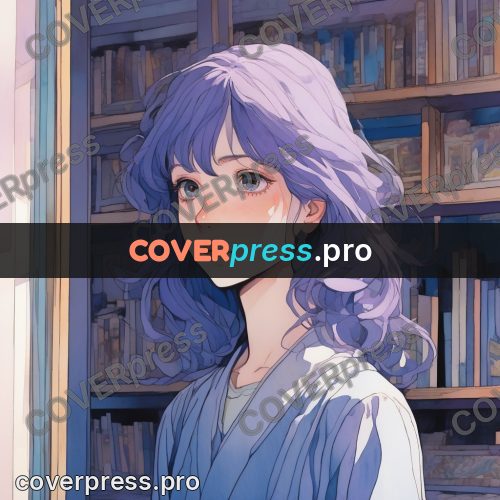 Aesthetic drawing: girl with lilac hair