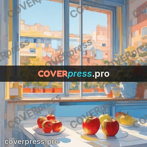 Aesthetic drawing: apples on a windowsill