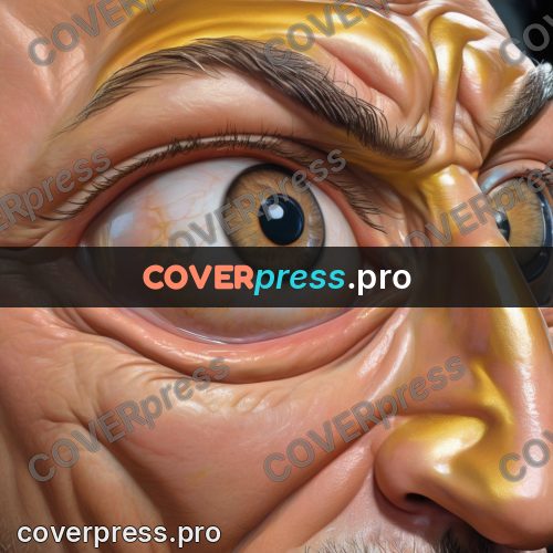 Funny illustration: eye under a thick brow
