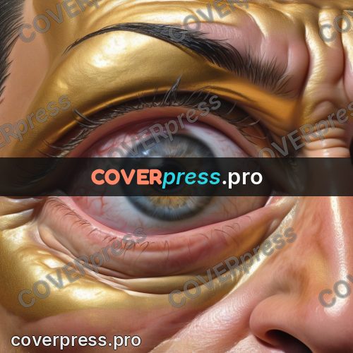 Funny illustration: eye under a thick brow