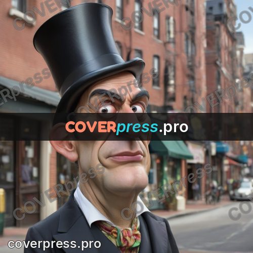 Funny illustration: man in a top hat