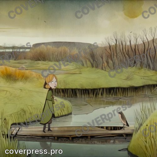 В стиле Кельтский мультфильм: кочки, ржавая вода, стена сухого камыша
