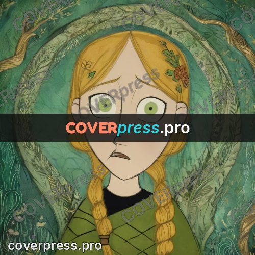 Fairy tale drawing: woman with green eyes