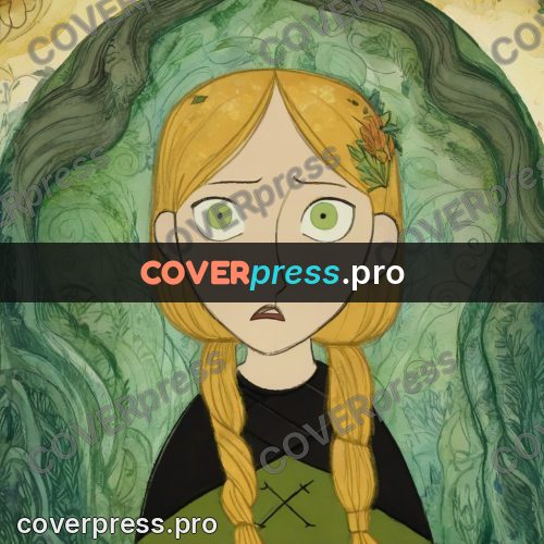 Fairy tale drawing: woman with green eyes