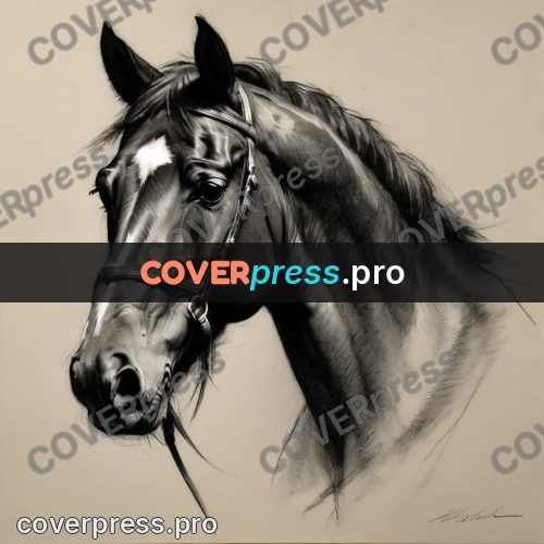 Charcoal sketch: horse head in profile