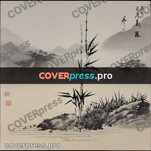 Ink wash drawing: young bamboo shoot