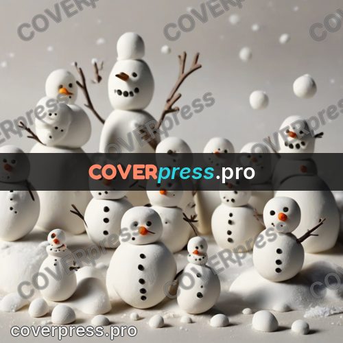 Clay figurine: snowman with twigs for arms